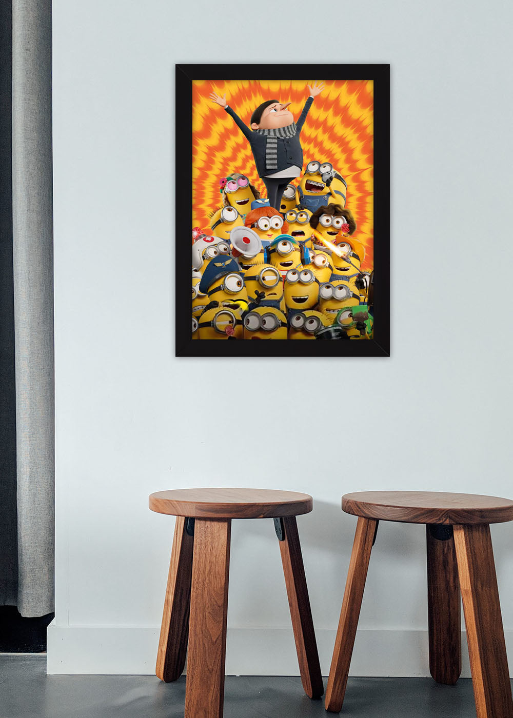 Quadro Decorativo Os minions - Com vidro