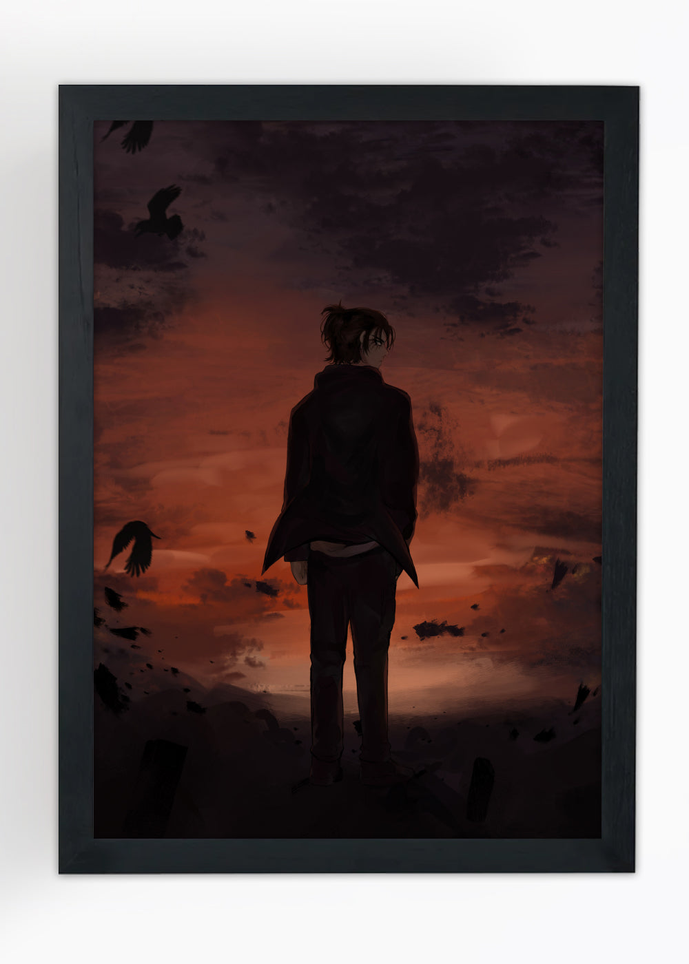 Quadro Decorativo Attack on Titan - Eren - Com vidro