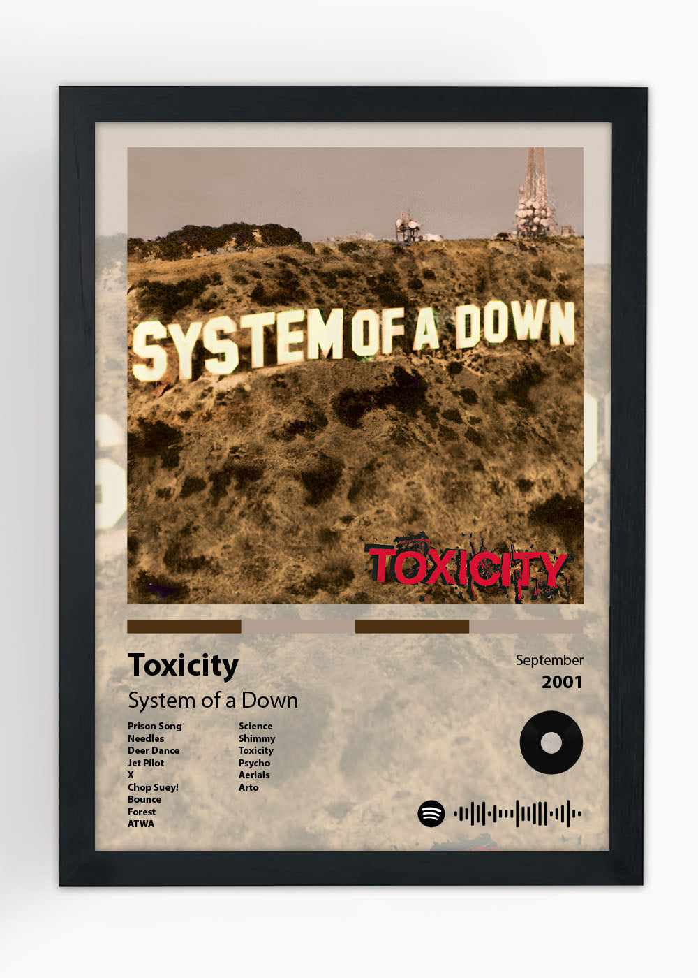 Quadro Decorativo Toxicity - System of a Down