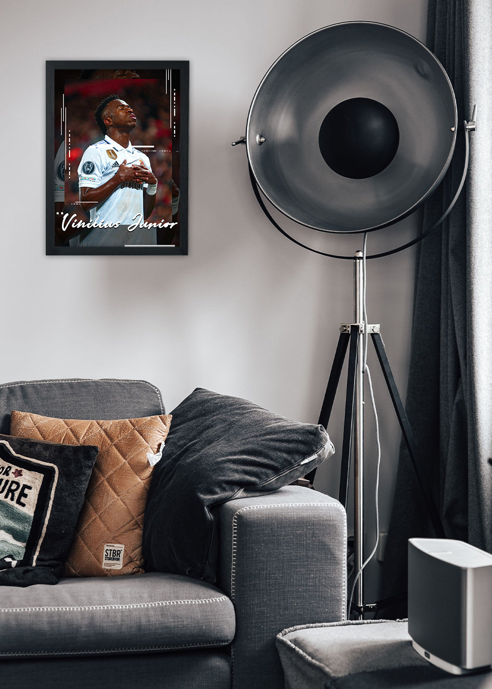 Quadro Vinicius Junior Real Madrid - Com vidro