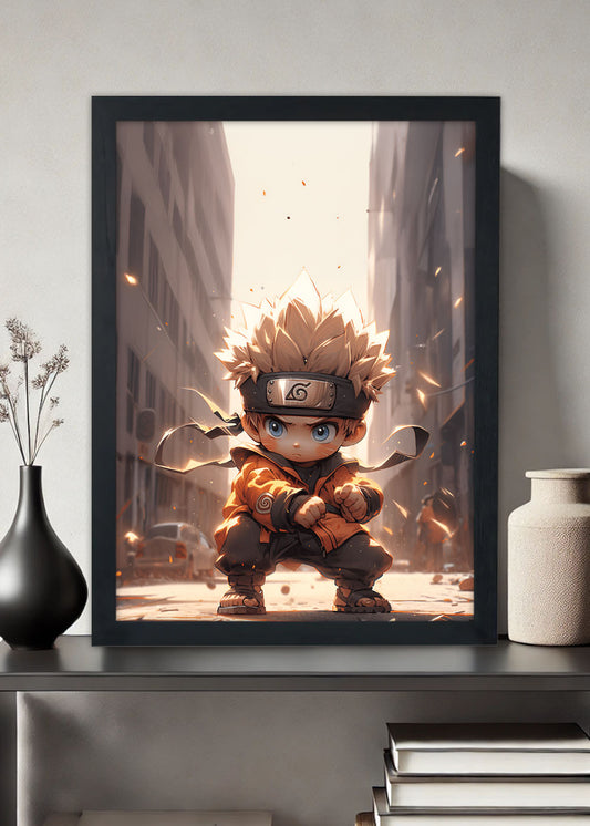 Quadro Decorativo Naruto Baby - Naruto - Com vidro