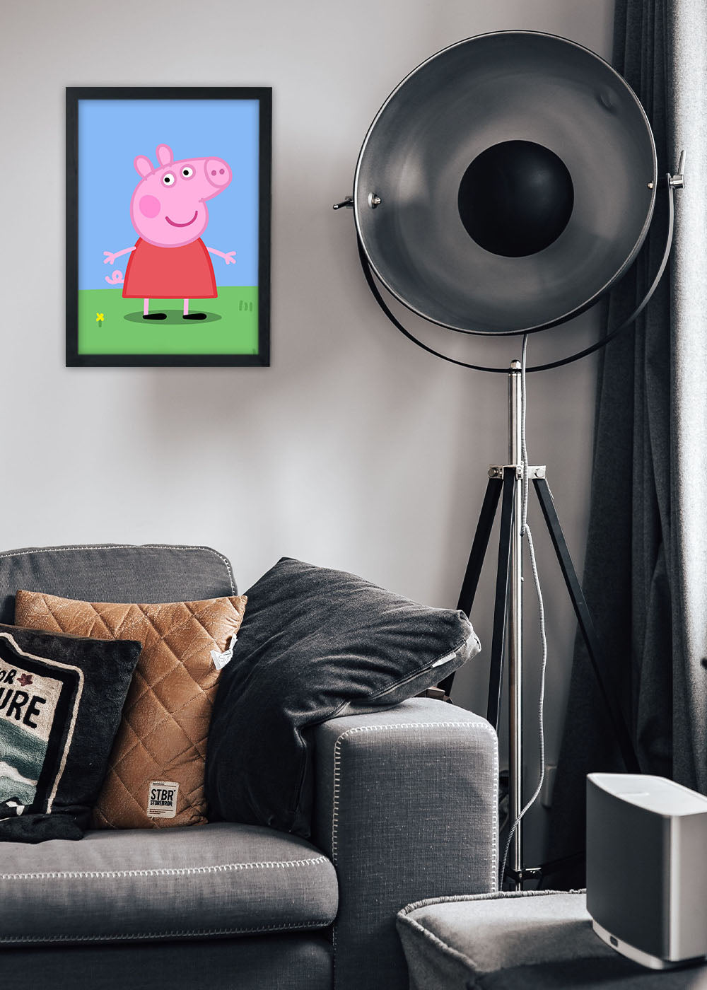 Quadro Decorativo Peppa - Com vidro