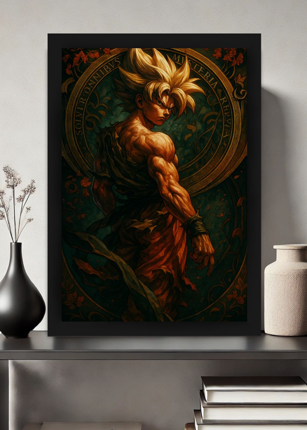 Quadro Goku Kakaroto Dragon Ball Com Vidro e Moldura