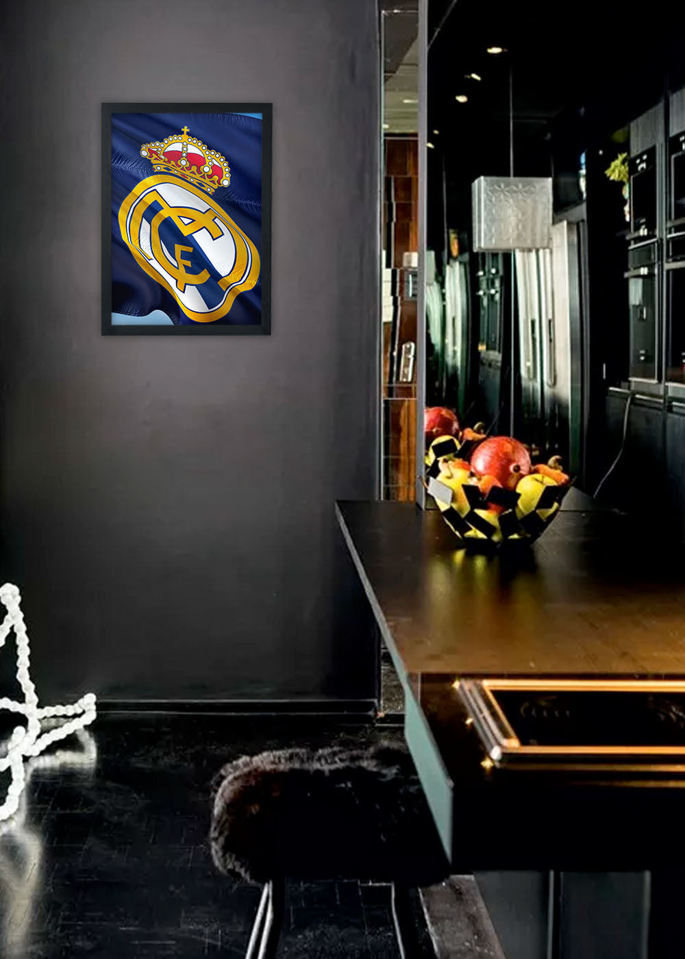 Quadro Bandeira do Real Madrid - Com vidro
