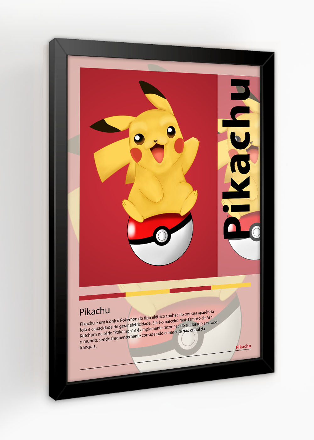 Quadro Decorativo Pikachu - Pokémon - Com vidro