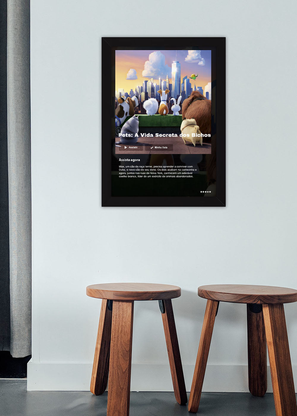 Quadro Decorativo A Vida Secreta dos Bichos - Com vidro