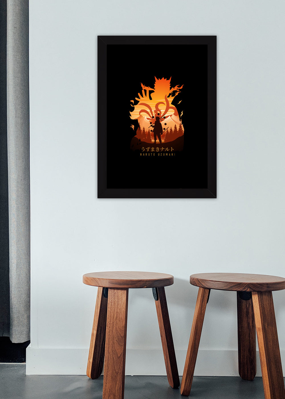 Quadro Decorativo Naruto shippuden Naruto Uzumaki Com vidro