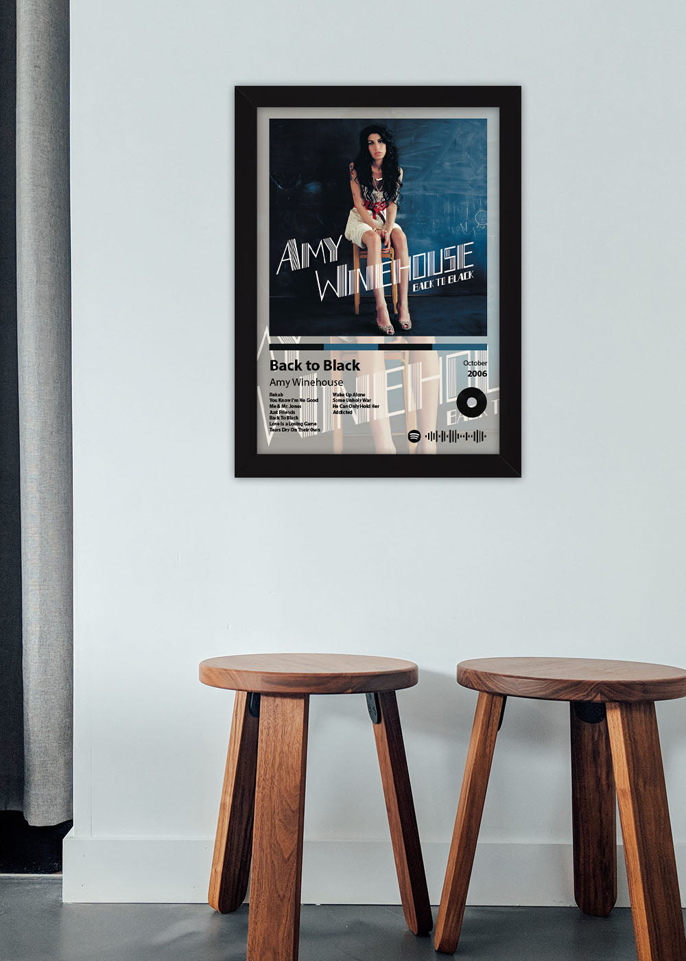 Quadro Decorativo Back To Black - Amy Winehouse