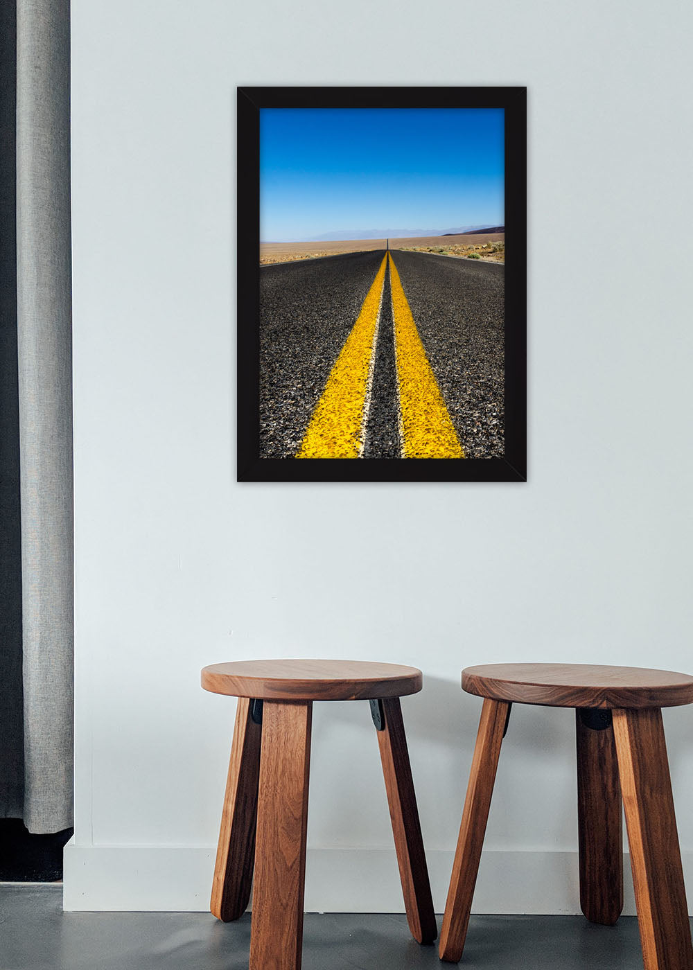 Quadro Decorativo A estrada infinita - Com vidro