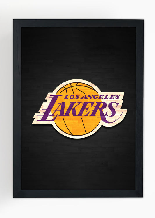 Quadro Logo Los Angeles Lakers - Com vidro