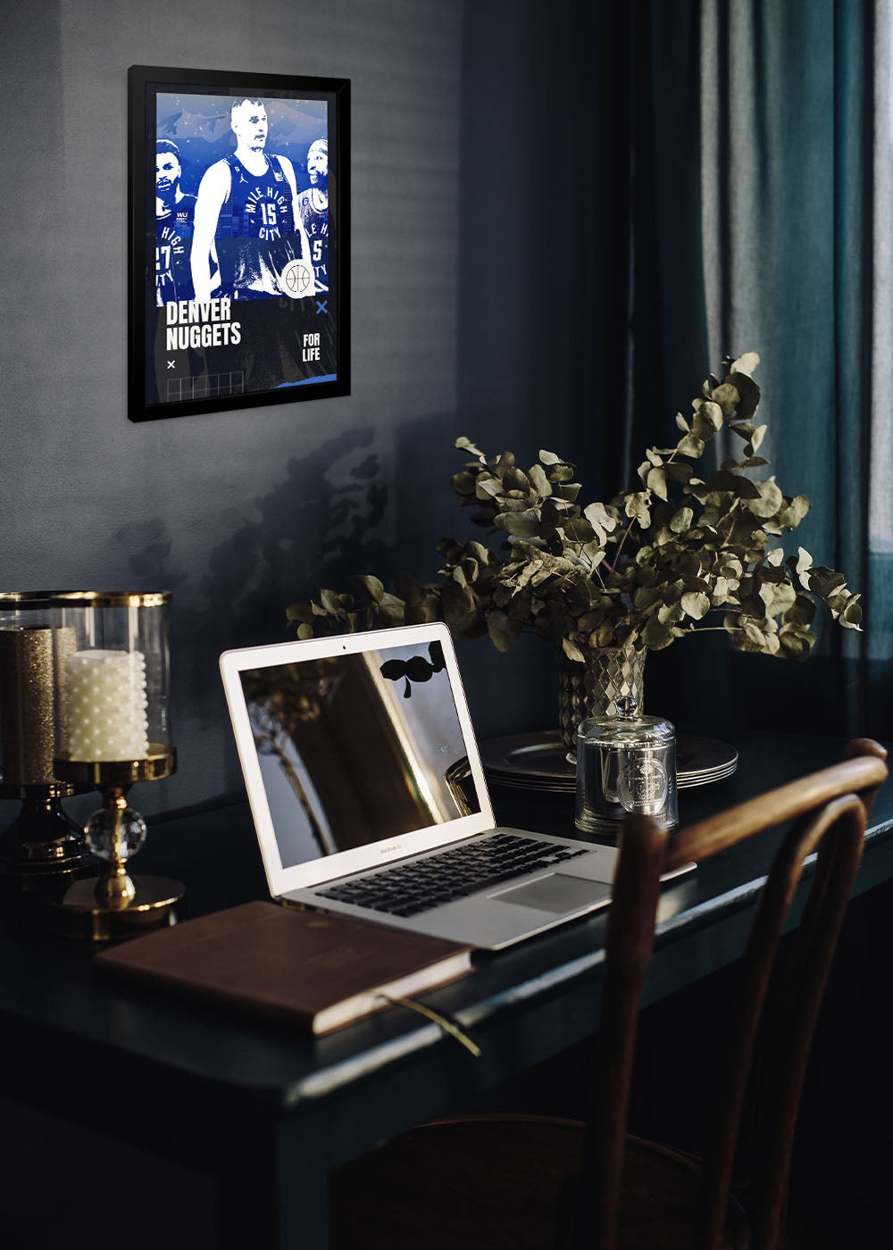 Quadro Decorativo Denver Nuggets - Com vidro