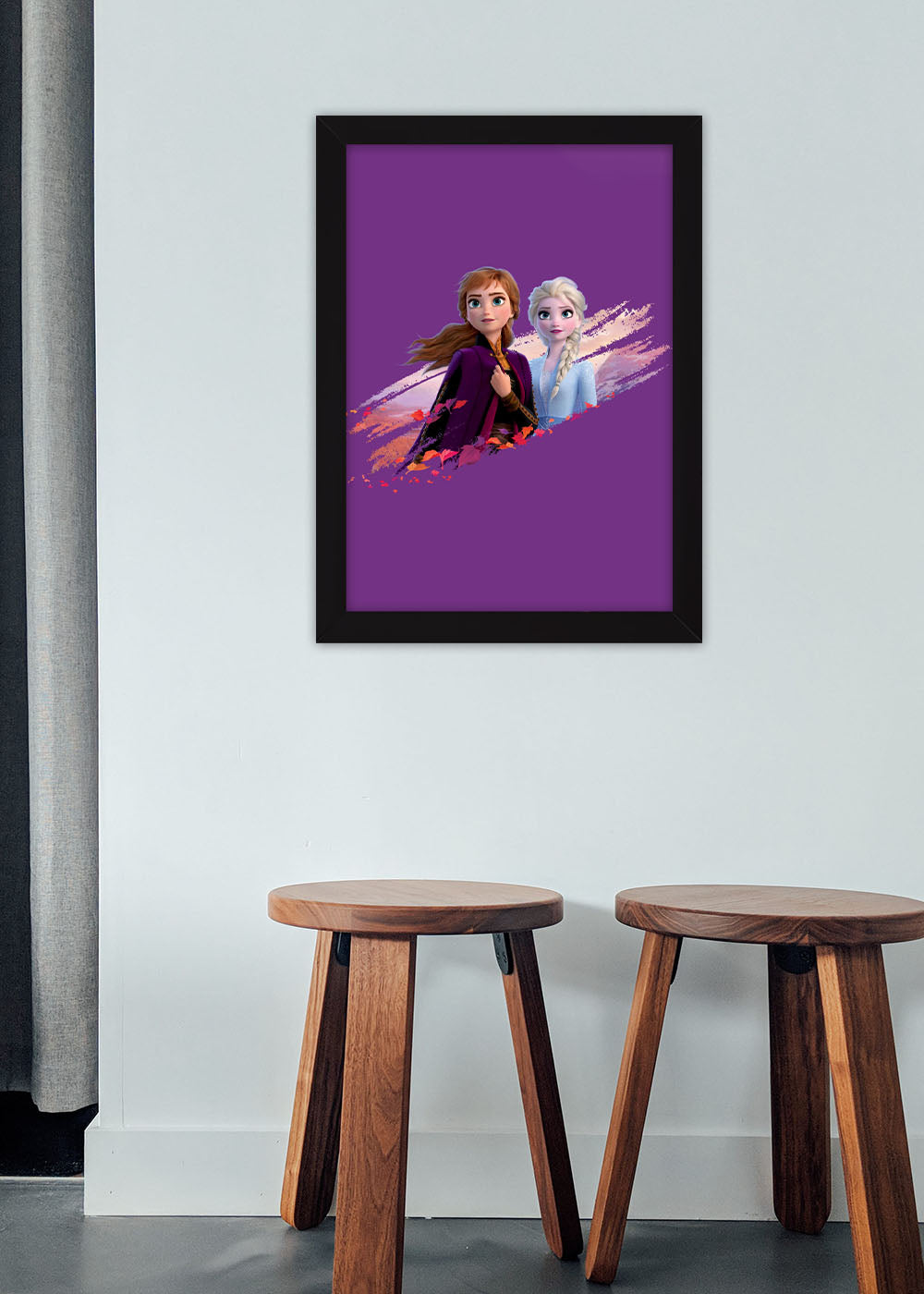 Quadro Decorativo Elsa e ana - Com vidro