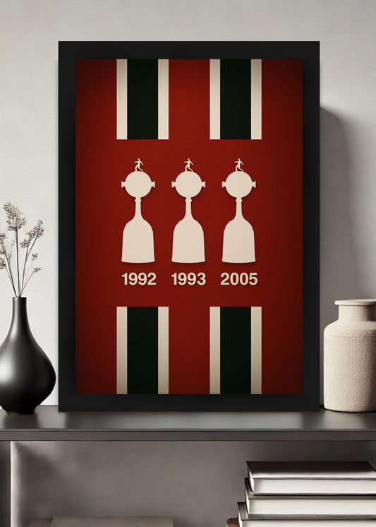 Quadro Sao Paulo Tri Mundial Com Vidro e Moldura