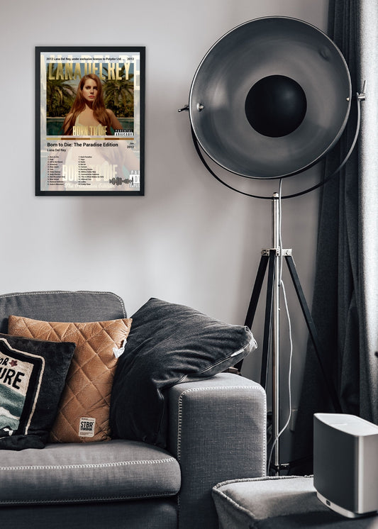 Quadro Decorativo Lana Del Rey Paradise (Light) Com Vidro