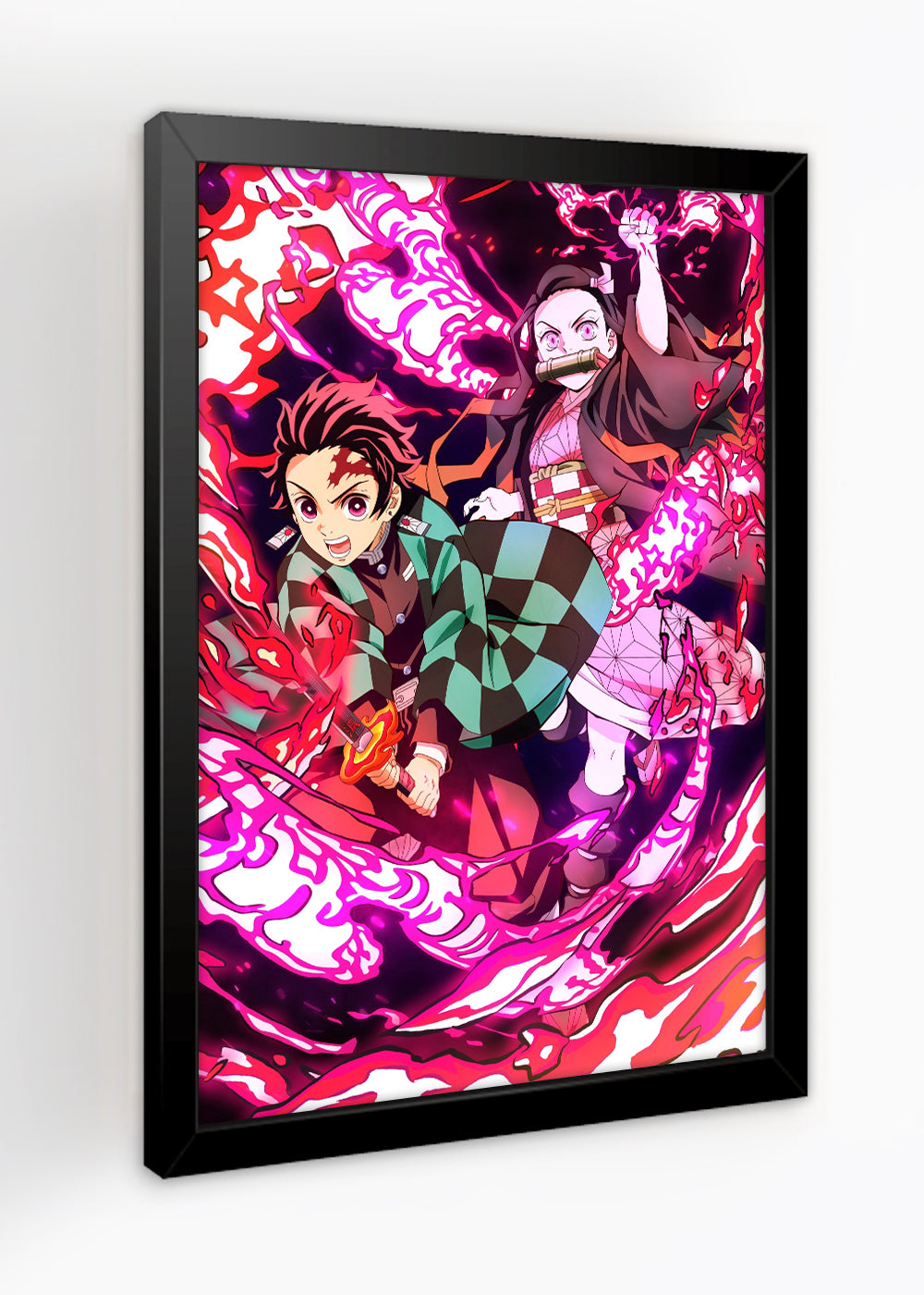 Quadro Decorativo Demon Slayer Tanjiro e Nezuko - Com vidro