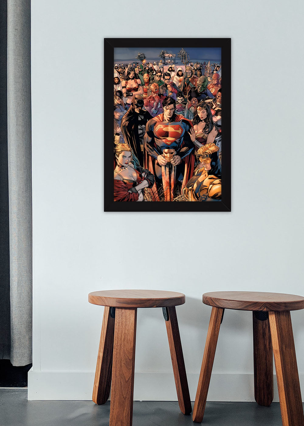 Quadro Decorativo Liga da Justiça - DC - Com vidro