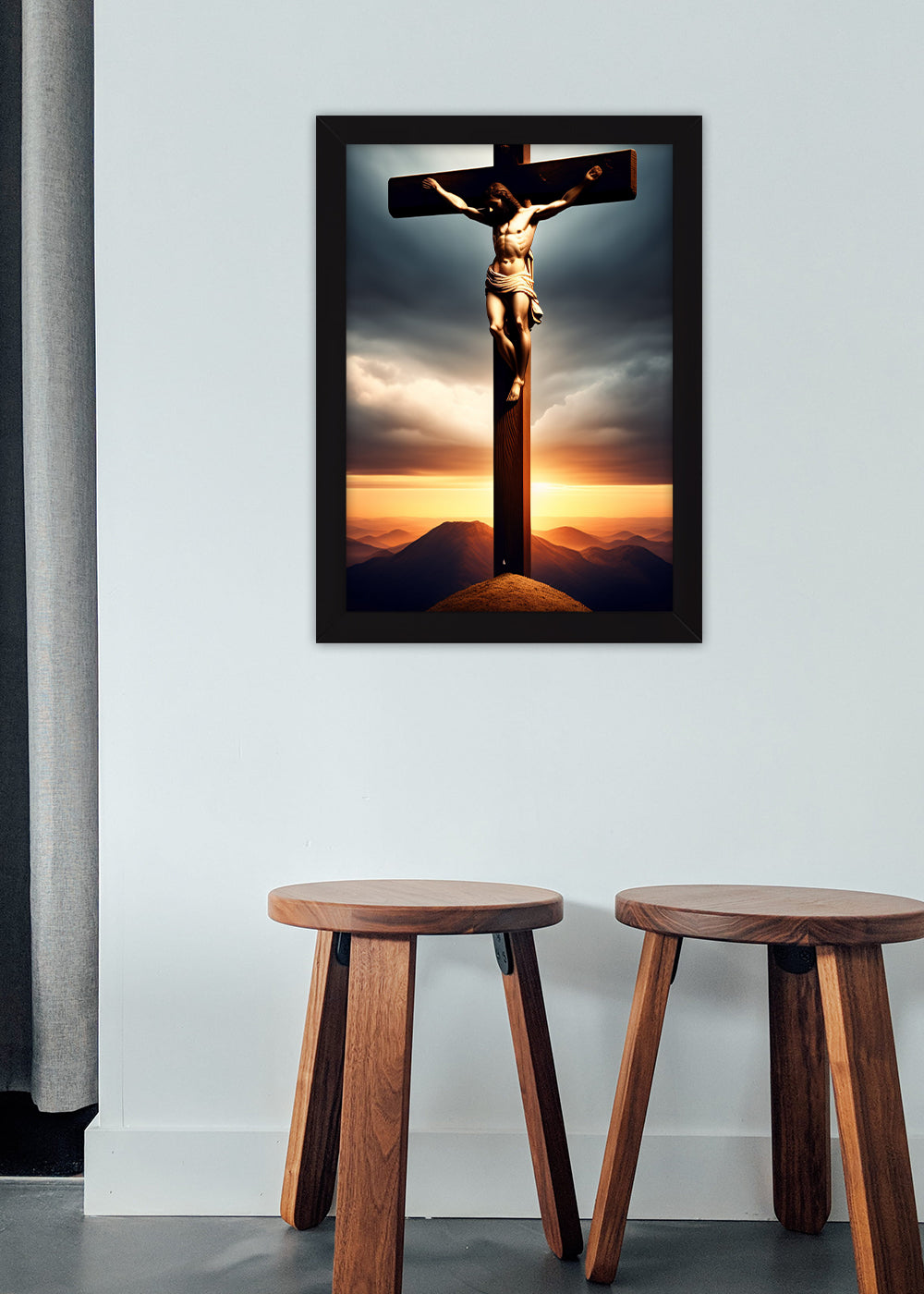 Quadro A crucificação de Jesus - Católica - Com vidro