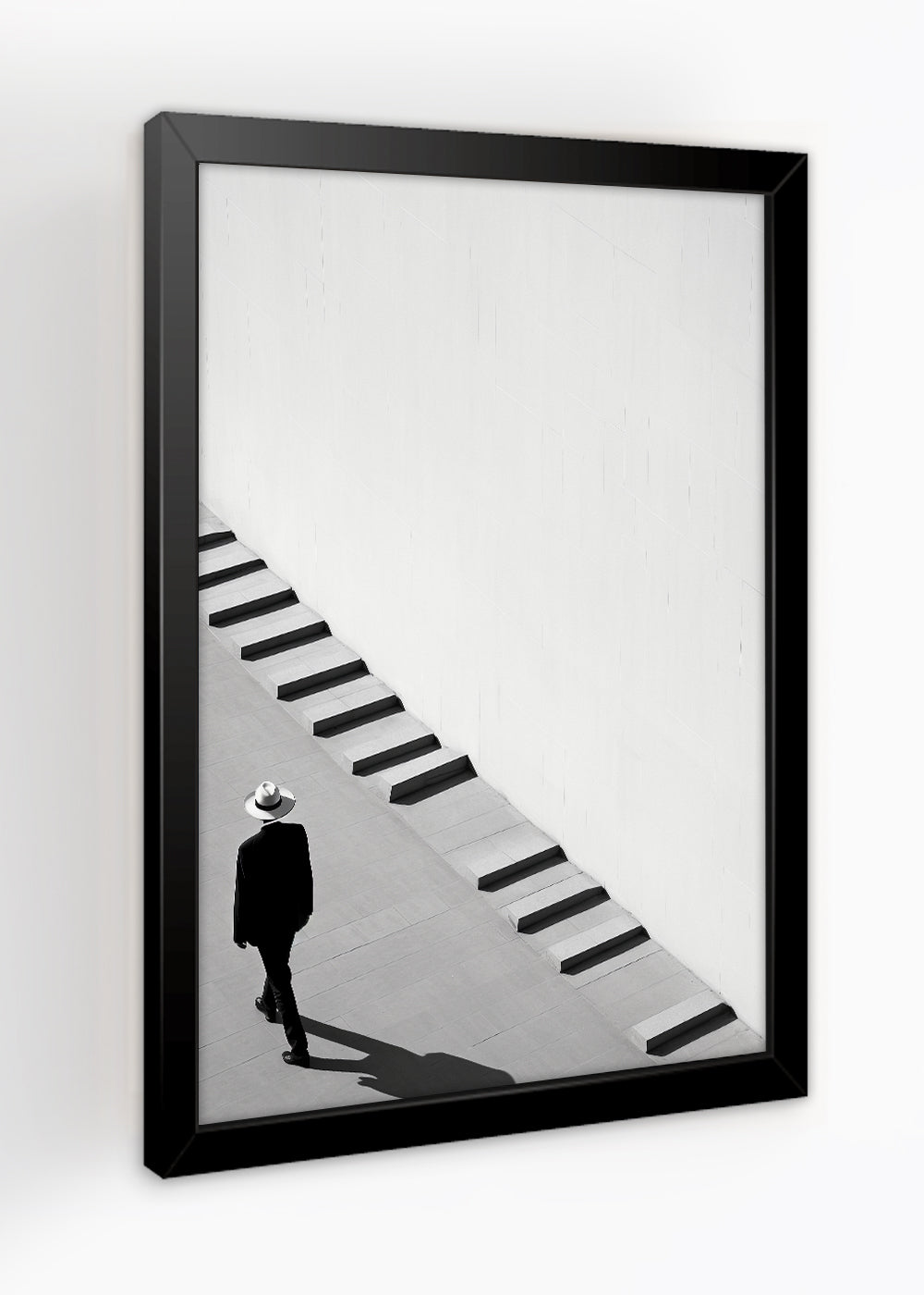 Quadro Decorativo O caminhar vazio Abstrata - Com vidro