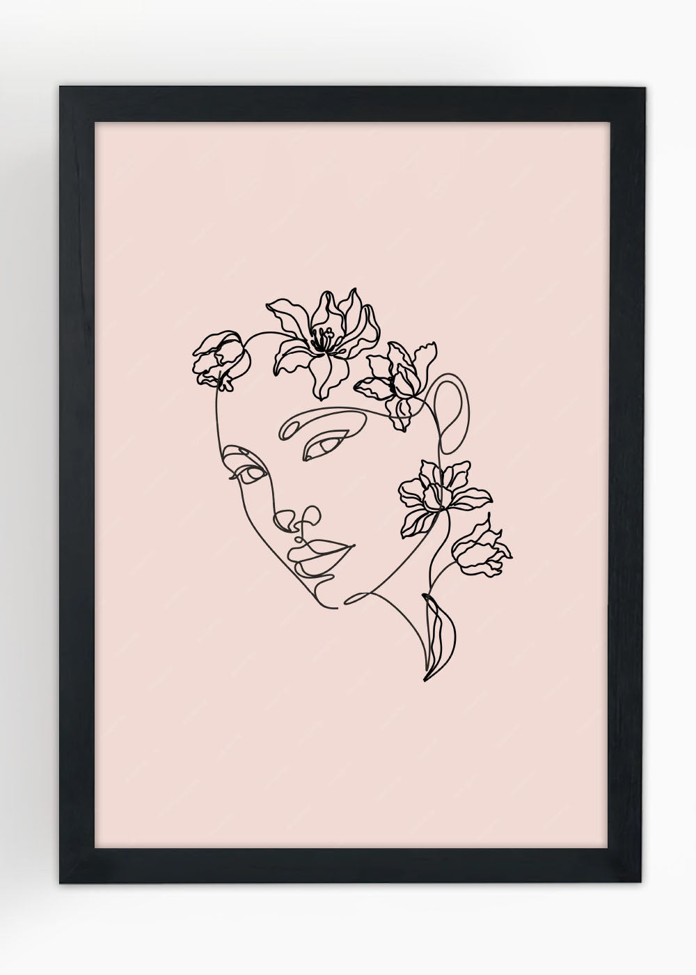 Quadro Decorativo A Moça Abstrato - Com vidro