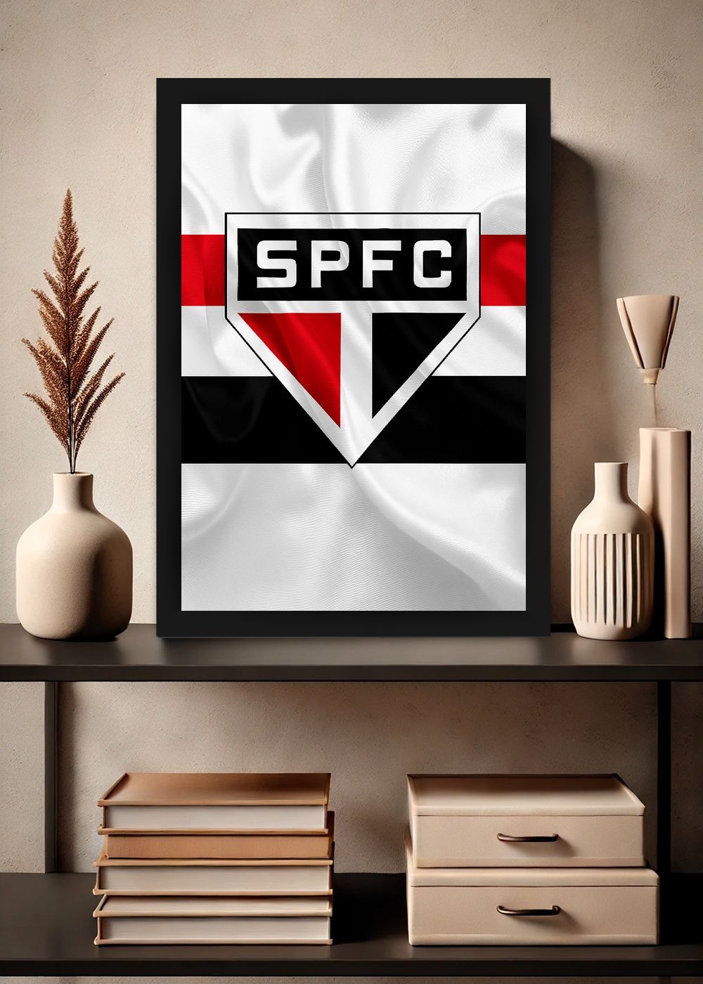 Quadro Tricolor São Paulo FC SPFC Com Vidro e Moldura