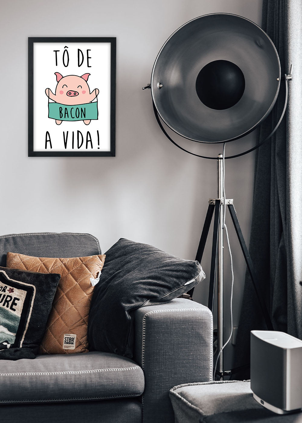 Quadro Decorativo To de bacon com a vida