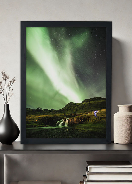 Quadro Decorativo O mundo la fora Paisagem - Com vidro