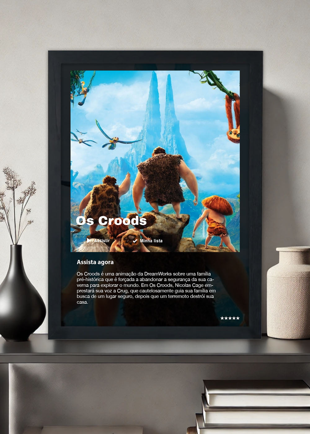 Quadro Decorativo Os Croods - Com vidro