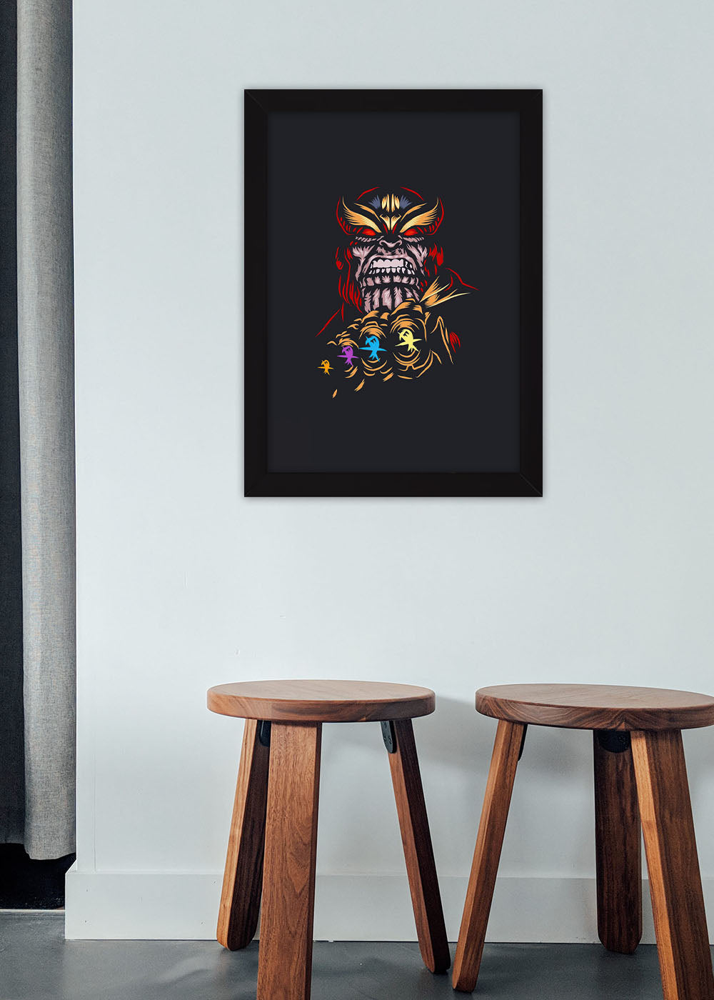 Quadro Decorativo Thanos - Marvel - Com vidro