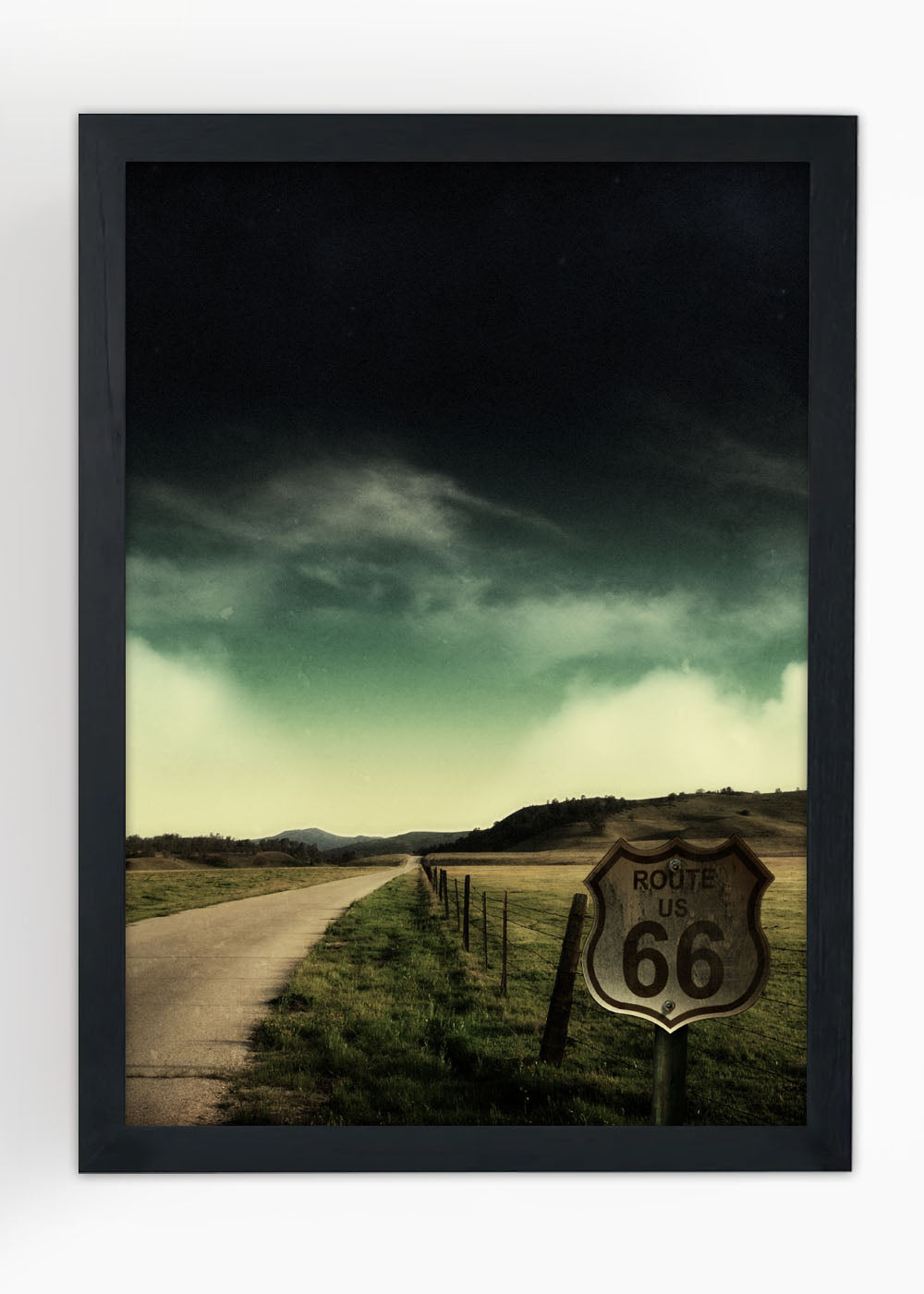 Quadro Decorativo A Estrada Perdida - Com vidro