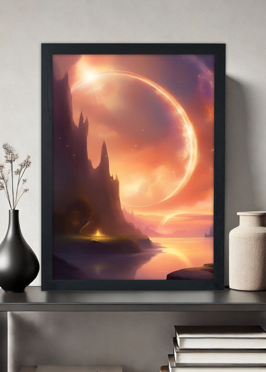 Quadro Decorativo Reino de Nidavellir Mitologia - Com vidro