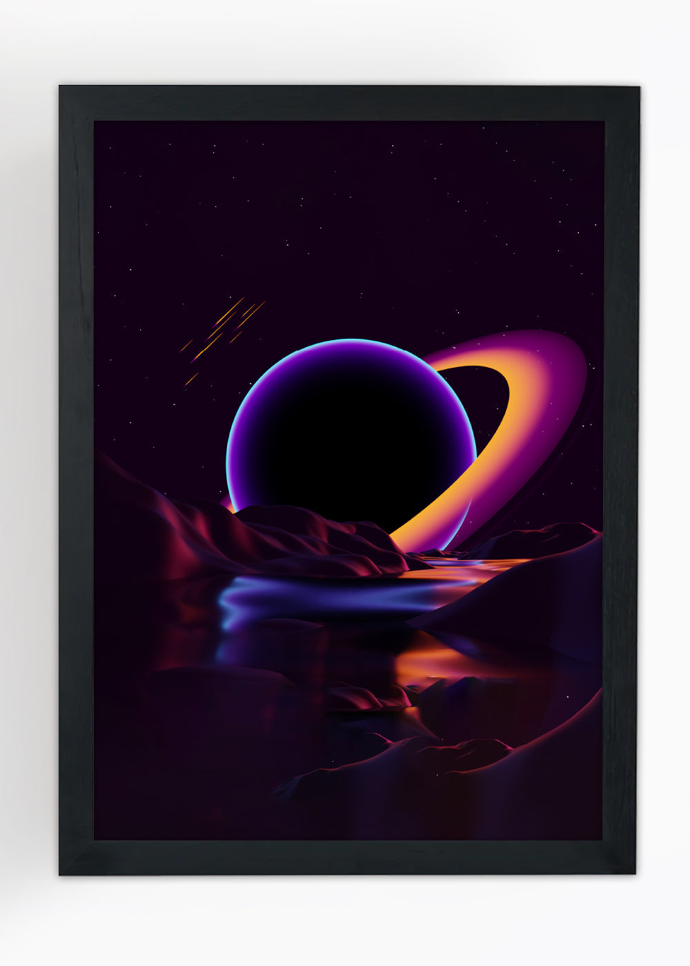 Quadro Decorativo A infinita Galaxia - Com vidro