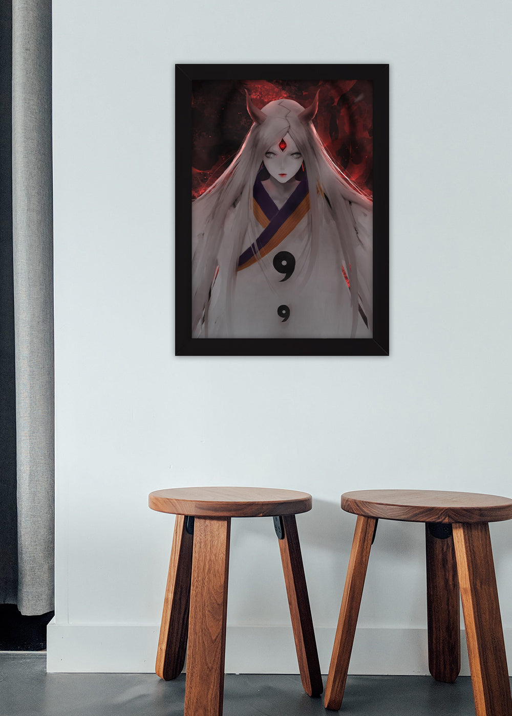 Quadro Decorativo Kaguya Ootsutsuki - Com vidro