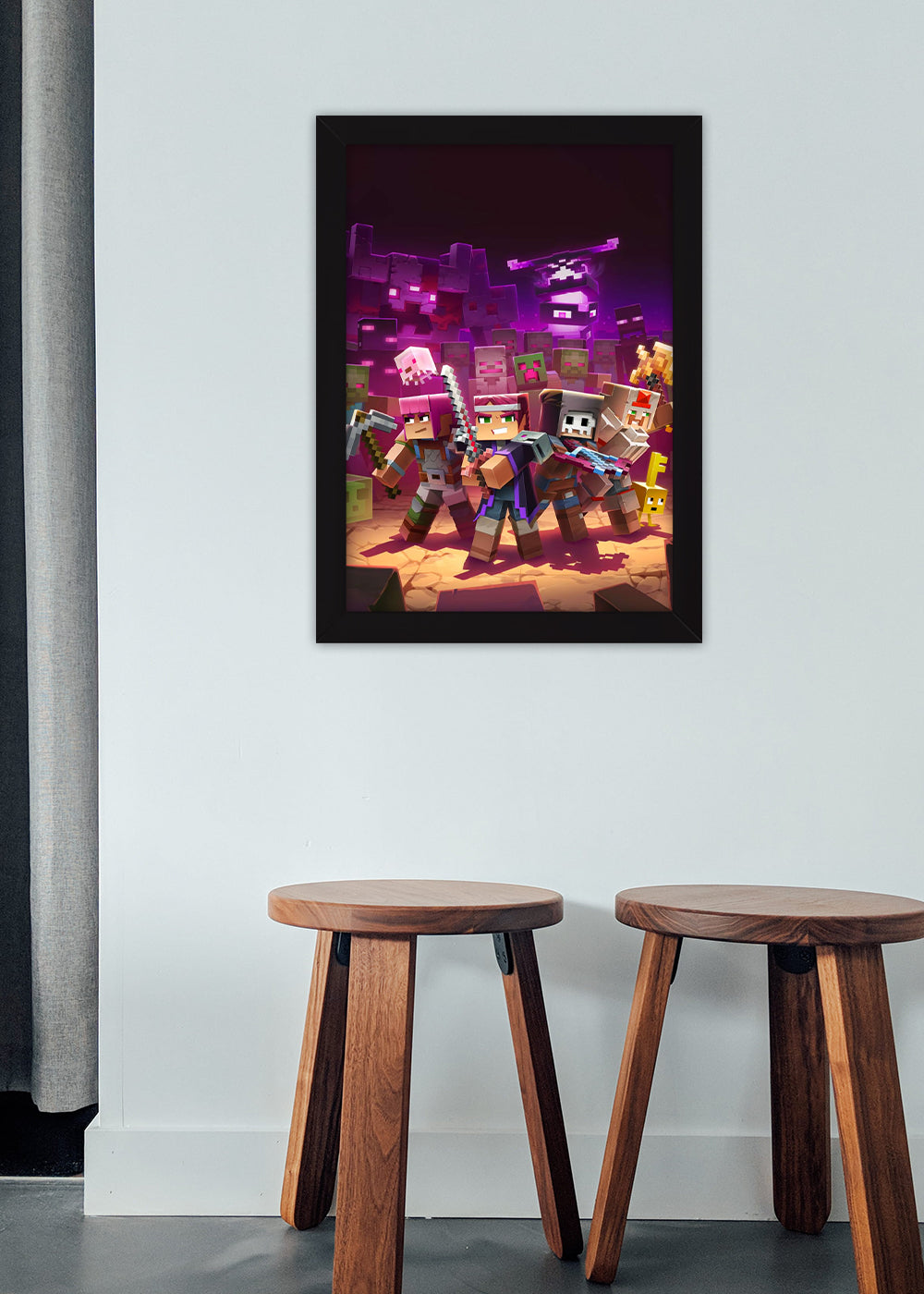 Quadro Decorativo Minecraft - Com vidro