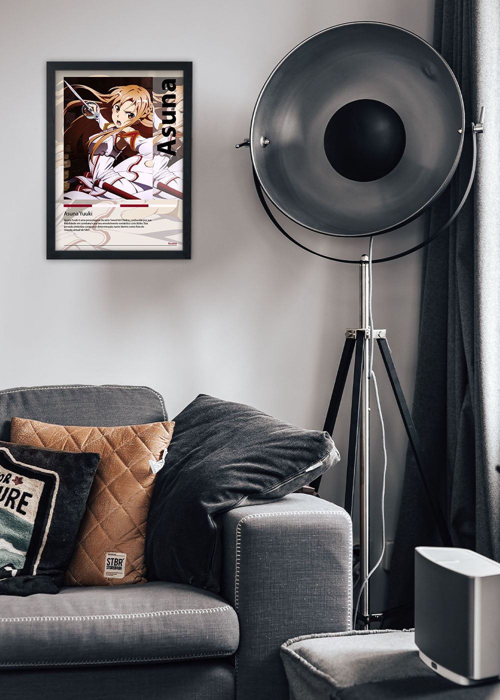 Quadro Decorativo Asuna Yuuki - Sword Art Online - Com vidro