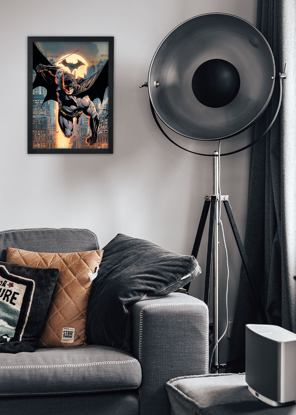 Quadro Decorativo Heroi DC - Batman - Com vidro