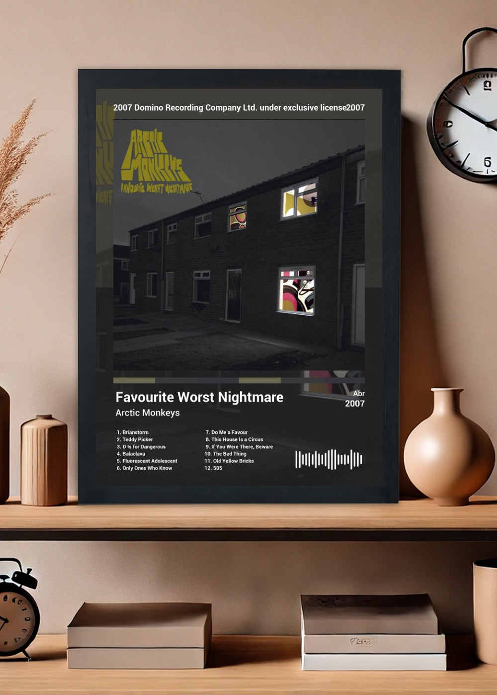 Quadro Arctic Monkeys Favourite Worst... (Colored) Com Vidro