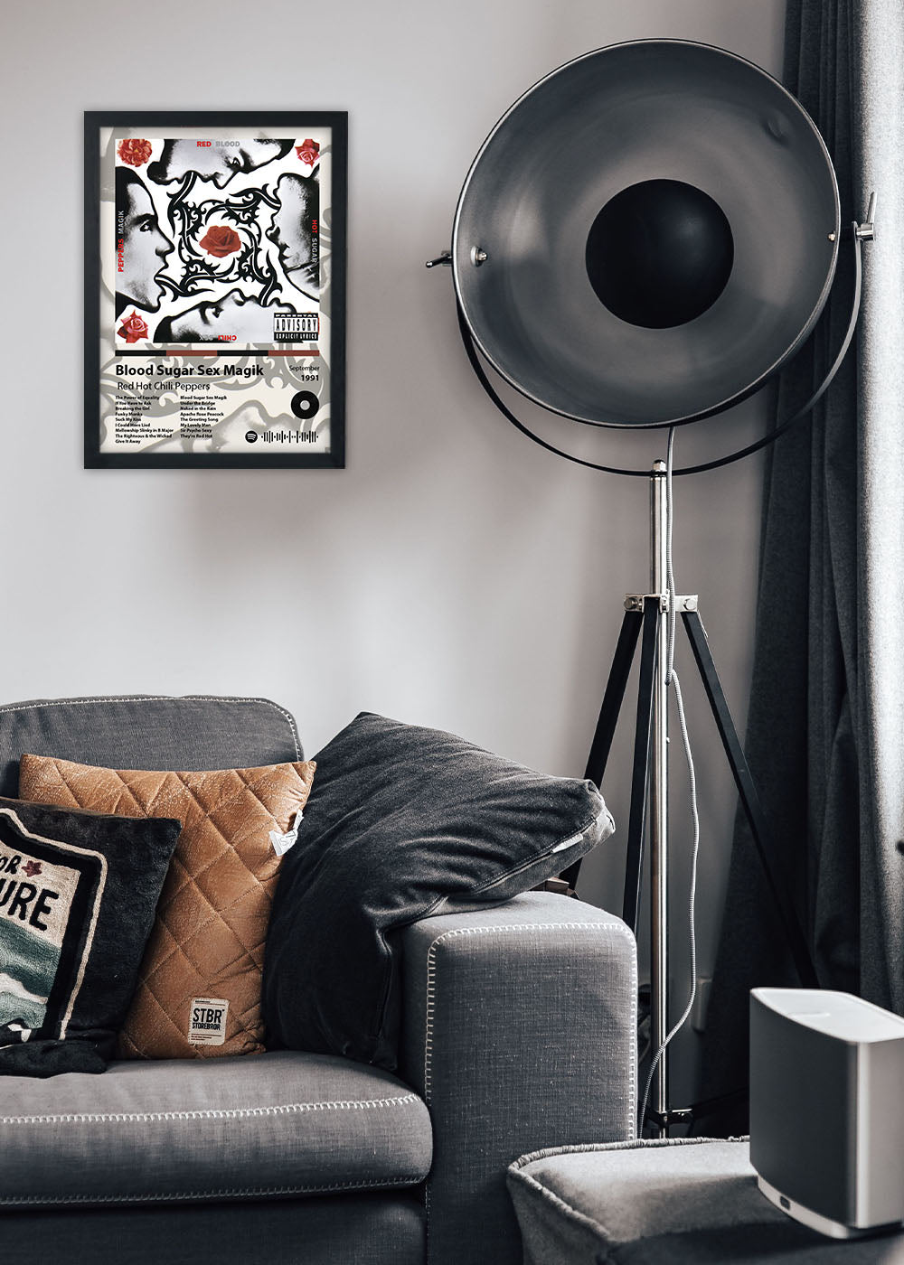 Quadro Blood Sugar Sex Magik - Red Hot Chili... - Com vidro