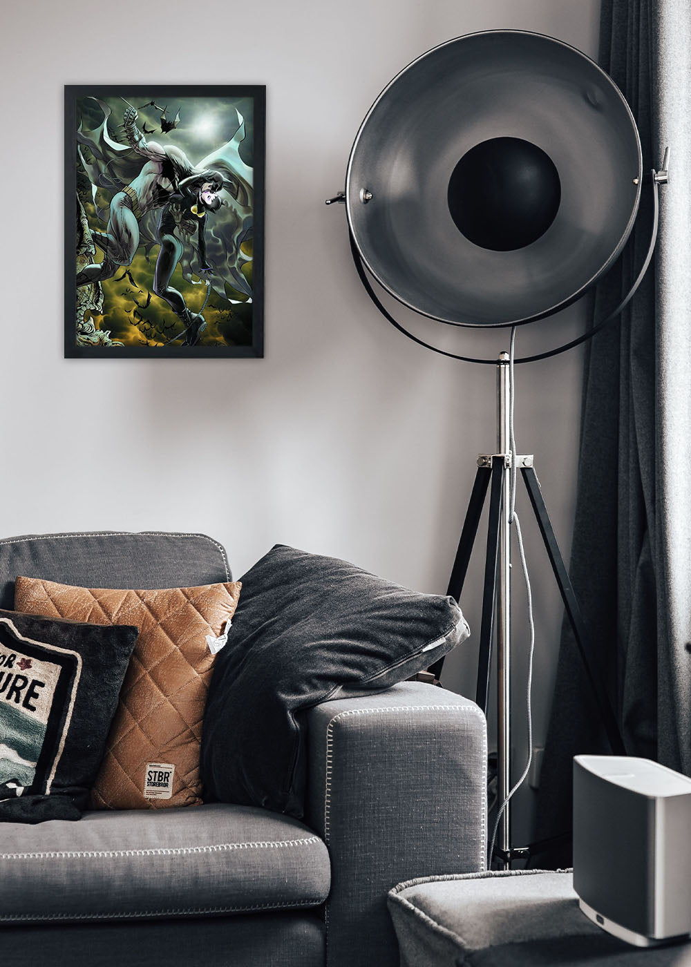 Quadro Decorativo Batman e Batgirl - DC - Com vidro