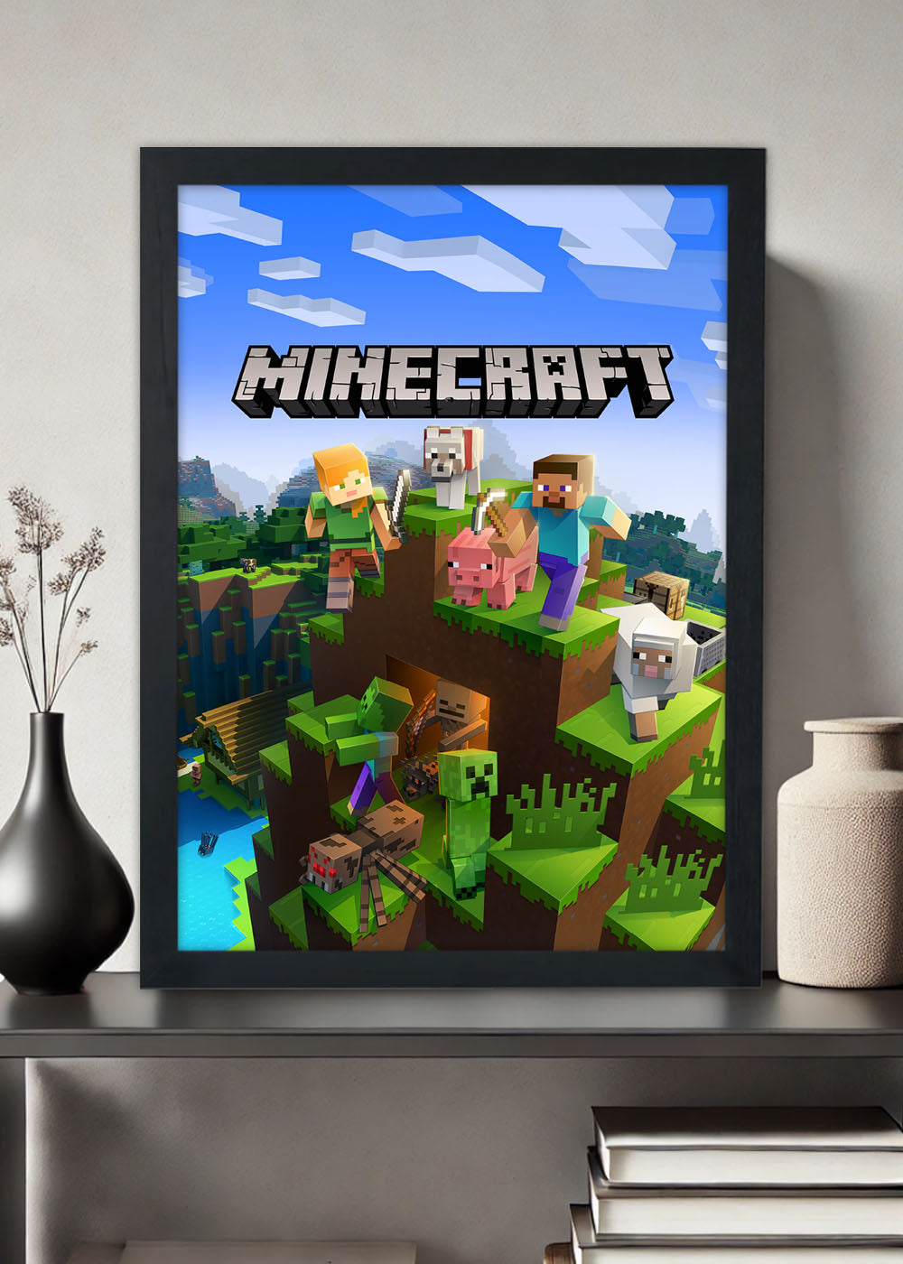 Quadro Minecraft vanilla - Com vidro