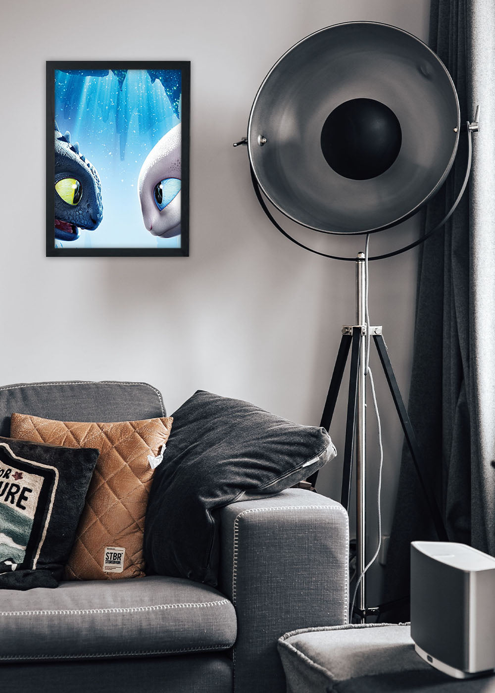 Quadro Furia da Noite e Sua amada - Com vidro