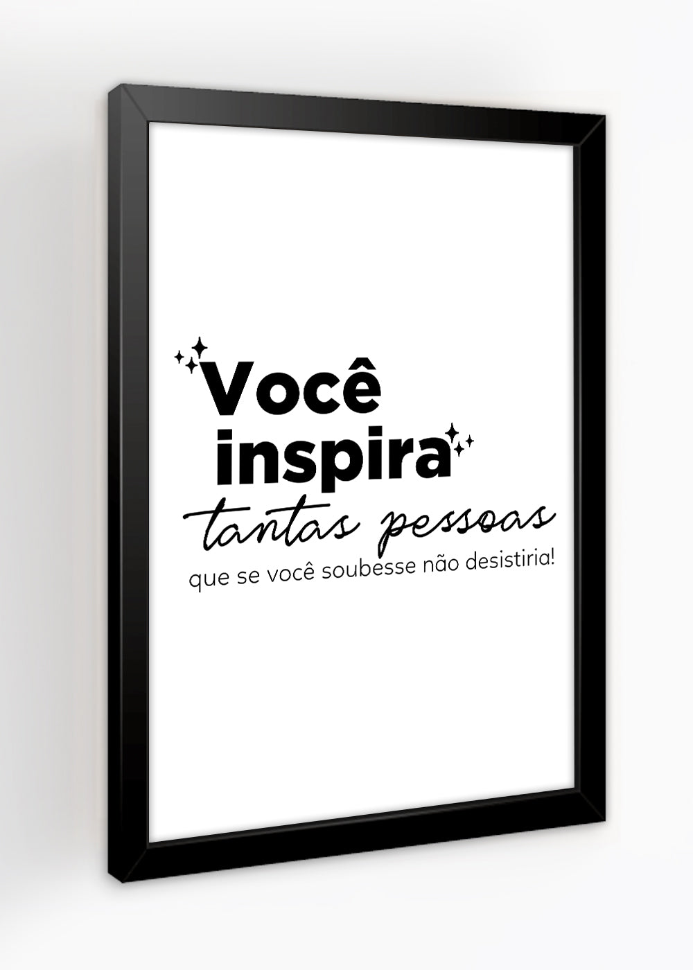Quadro Decorativo Você inspira - Com vidro