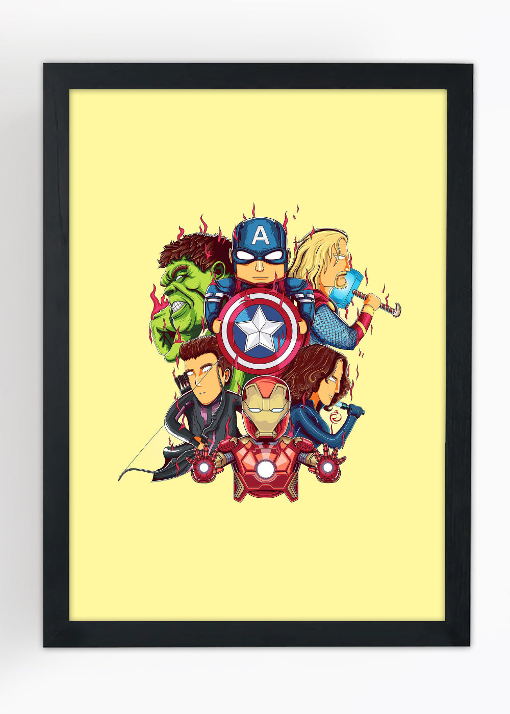 Quadro Decorativo Liga da Justiça - Com vidro