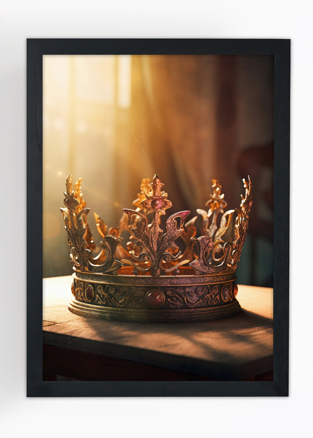 Quadro Decorativo Coroa do rei do palacio - Com vidro
