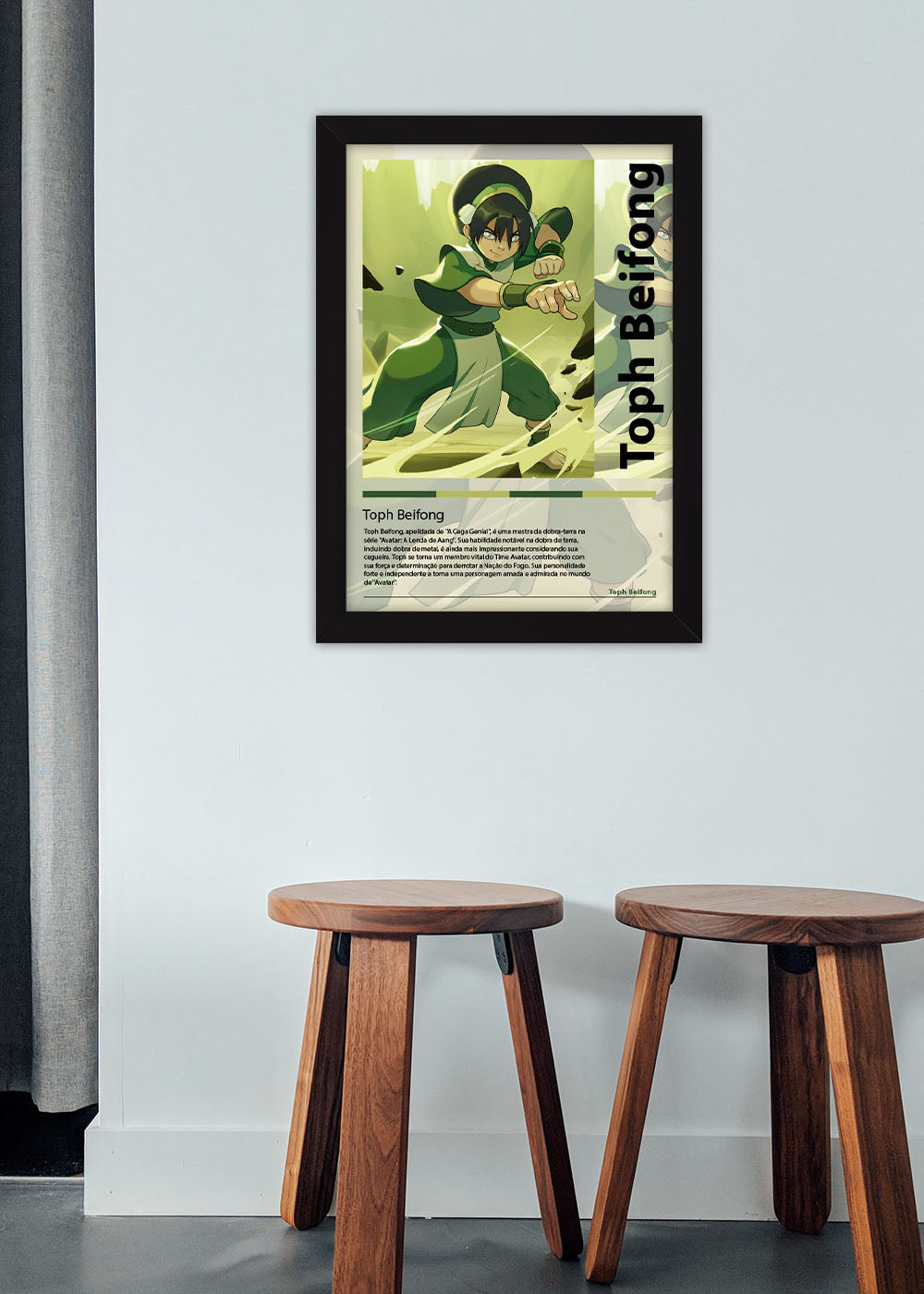 Quadro Decorativo Toph Beifong Avatar A Lenda... - Com vidro