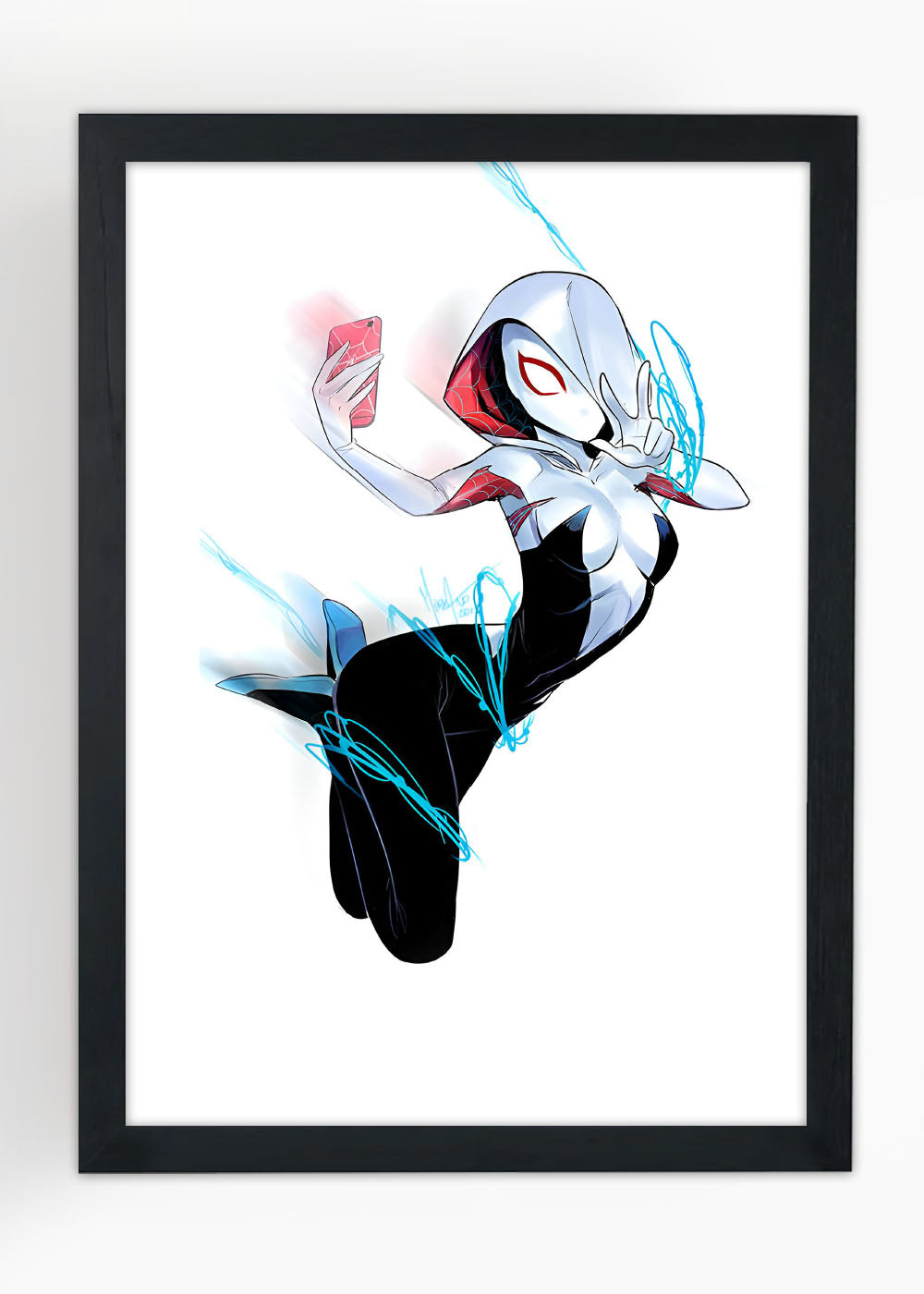 Quadro Decorativo Mulher Aranha - Com vidro