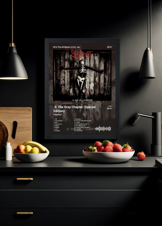 Quadro Slipknot .5: The Gray Chapter ... (Colored) Com Vidro