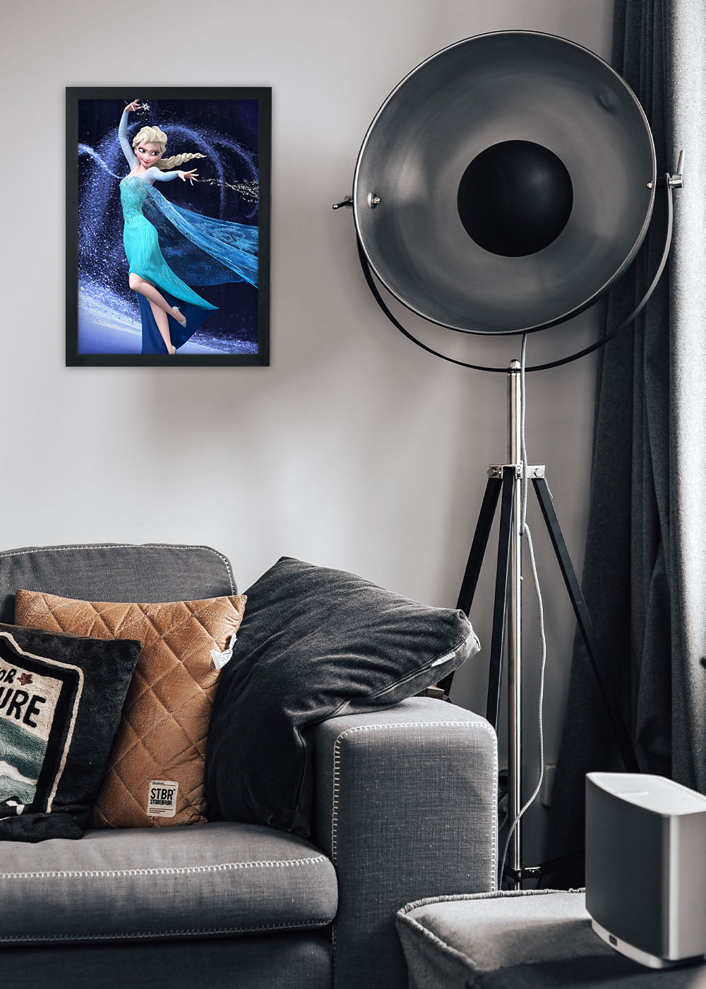 Quadro Elsa rainha do gelo - Com vidro