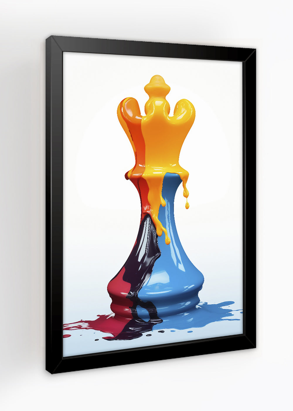 Quadro Decorativo Peça do xadrez Abstrato - Com vidro