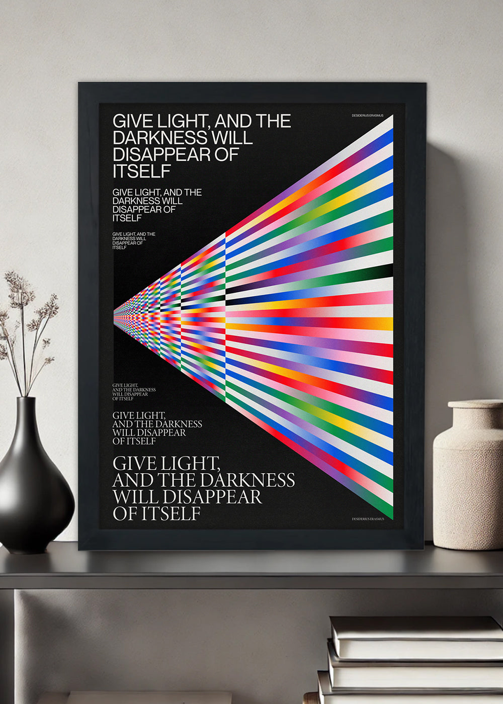 Quadro Decorativo Abstrato highlights Colors - Com vidro