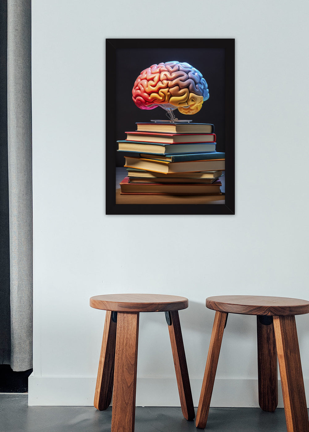 Quadro Decorativo Estudar Abstratos - Com vidro